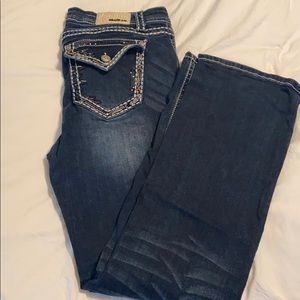 Dark wash bootcut jeans